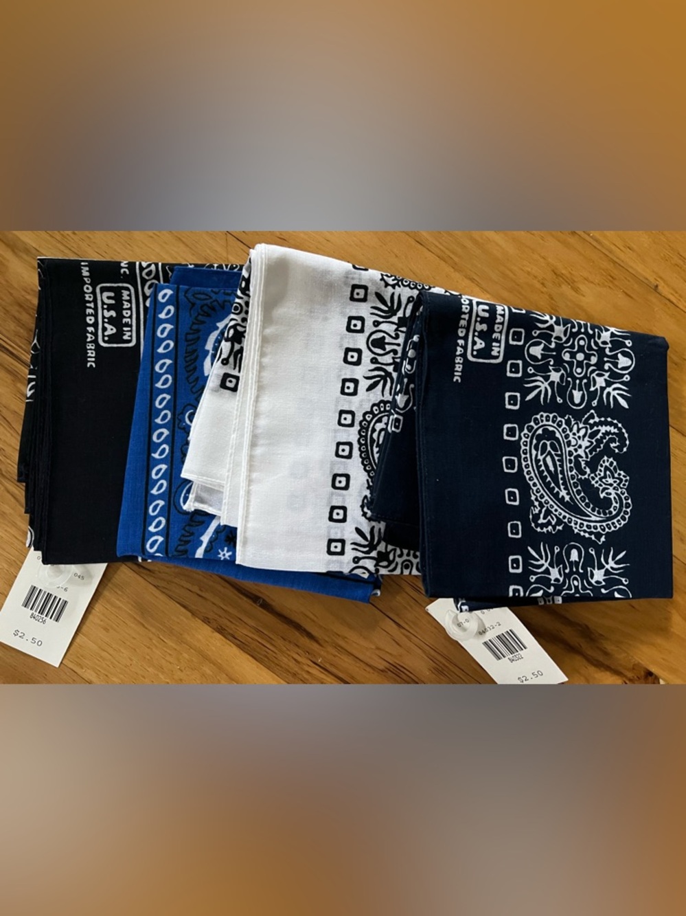 Vintage USA Made Cotton Bandanas – Deadstock Paisley Bundle (1990s)